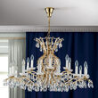 Candelabru modern cristal alama Aur 24k 21xE14/40W, Hirohito LU 2143/14+7 Gold Orion